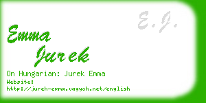 emma jurek business card